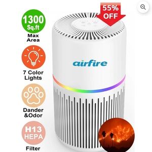 Airfire Air Purifier with 7 Color Lights